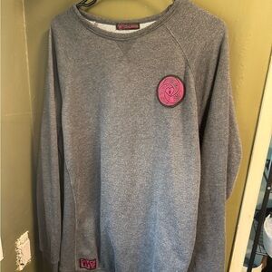 Dutch Bros Gray Sweater with Pink Logo